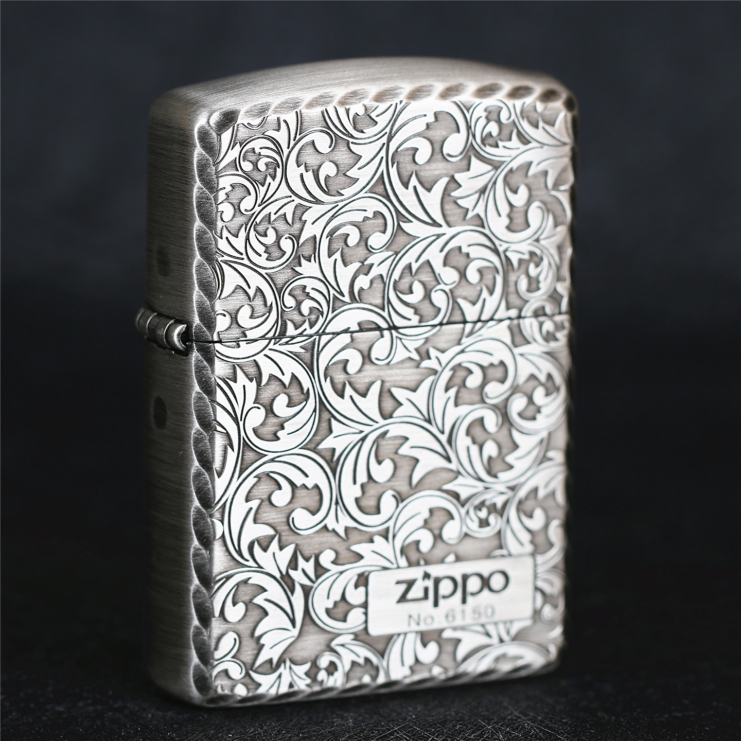 zippo芝宝防风煤油打火机盔甲机双面雕刻刻边唐草 男士礼物送长辈