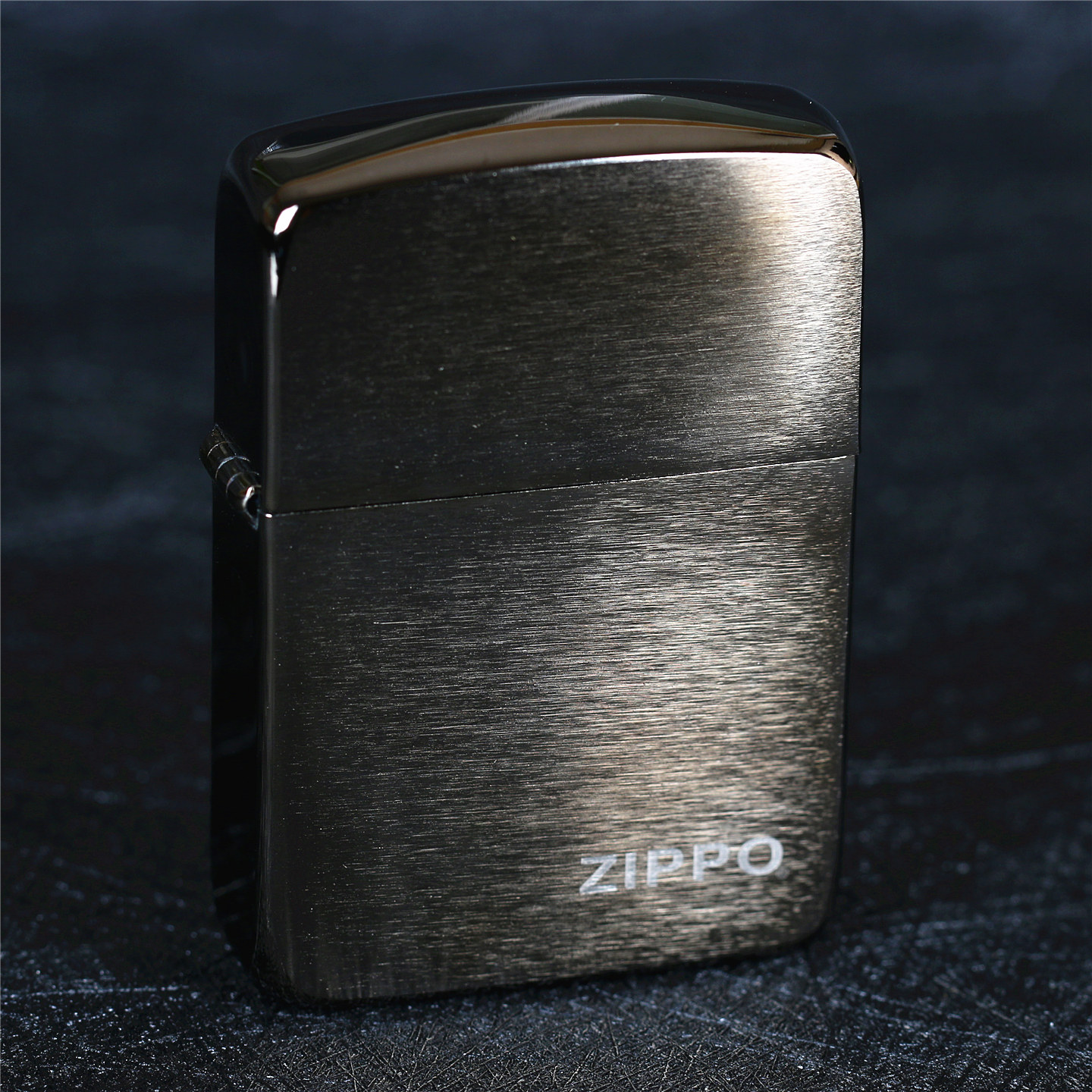 zippo芝宝煤油防风打火机1941二战经典复刻版黑冰拉丝标志24485ZL