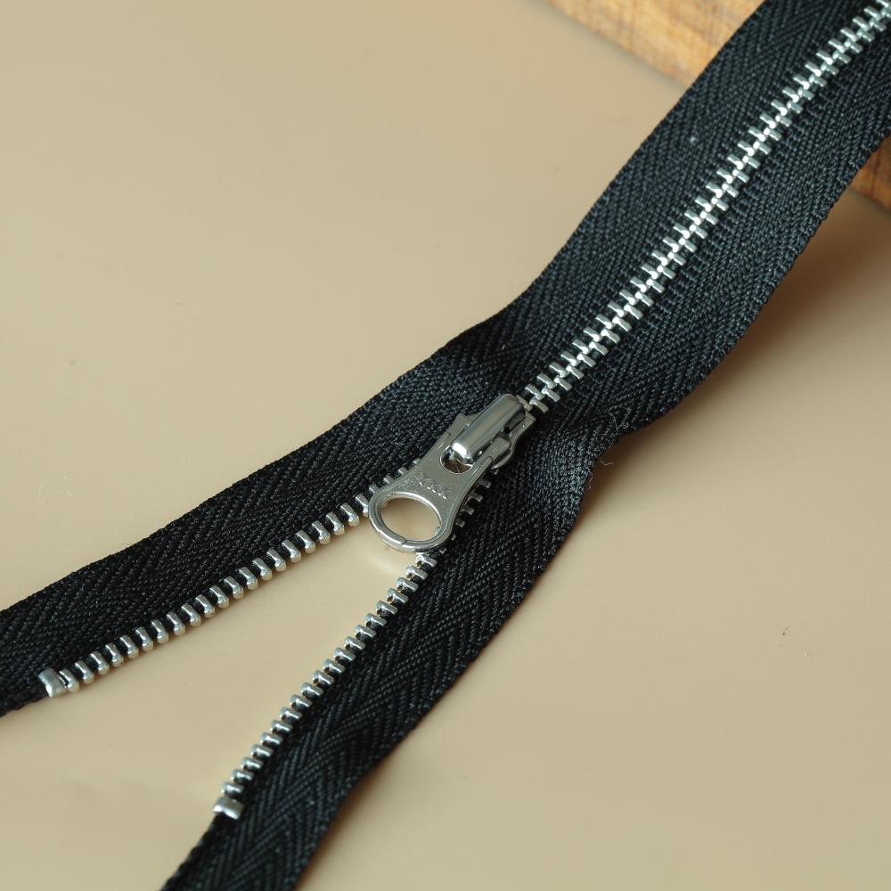 箱包皮具YKK3号黑色银齿拉链