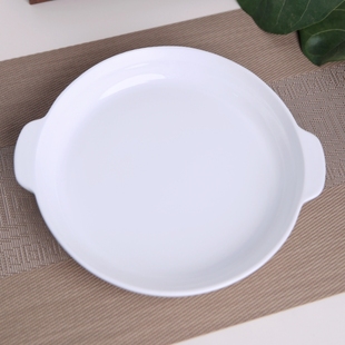 唐山隆达骨瓷餐具 纯白色9寸双耳鲍翅盘 深汤盘 蒸鱼盘 正品一级