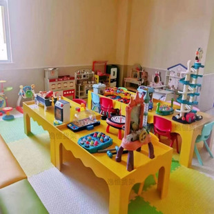 儿童积木桌游乐场玩具桌玩具店多功能积木玩具桌商场儿童玩具桌