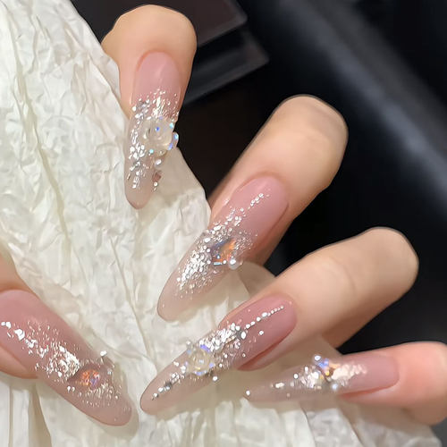 爆闪白月光仙气山茶花穿戴甲