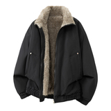 A093-H8160-特P108两面穿座山雕加厚加绒棉衣外套雾霾绿，男装棉衣，电商A093