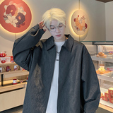 2025春装新款高品质机车PU皮夹克外套A093-JK218-特P85黑色，男装夹克，电商A093