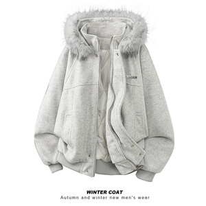 现货座山雕大毛领毛呢棉衣外套 A093-M970-特P105，男装棉衣，电商A093