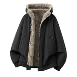 A093-H8170-P125两面穿座山雕加厚加绒棉衣连帽外套石墨灰，男装棉衣，电商A093