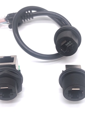 英美制1316-28UNS开孔M20Y网络网线RJ45以太网口面板式防水连接器