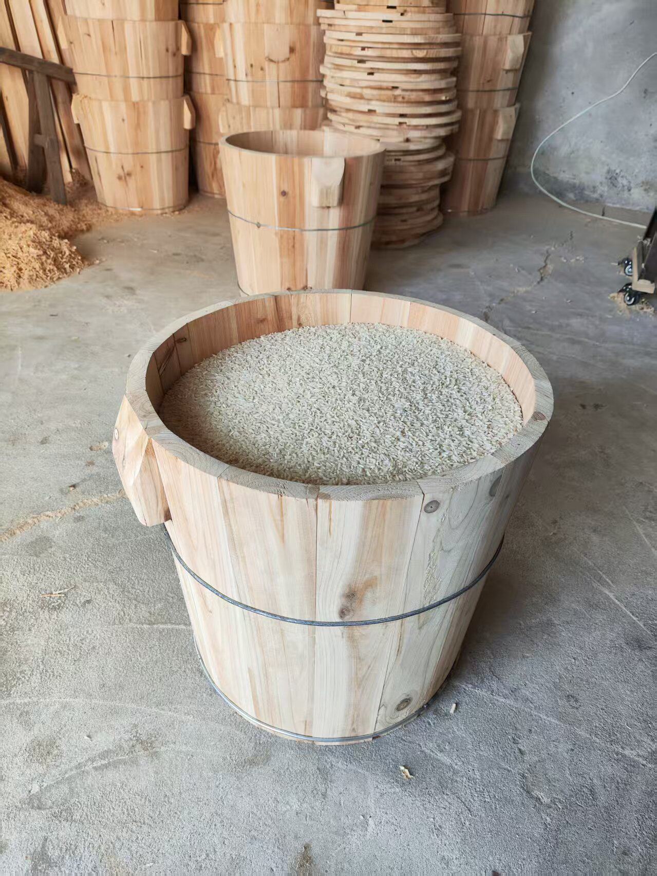 杉木米桶豆腐花桶手工制作无漆环保健康