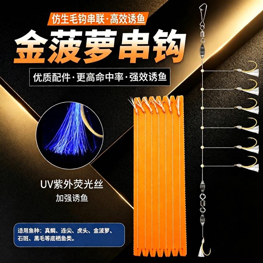 海钓神奇串钩金菠萝真鲷