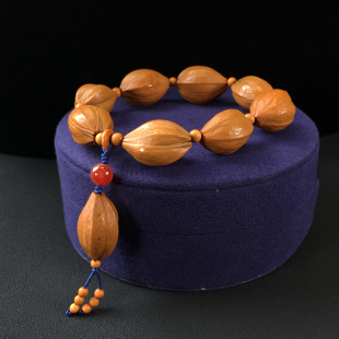 捡漏!十年陈籽天然梅林铁核橄榄核手串原创设计文玩手持珠子项链