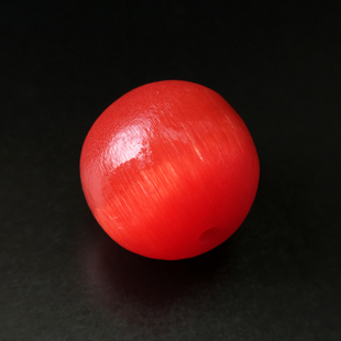 捡漏!清代官造宫廷御用古法老琉璃散珠绛色18+mm手工DIY多宝配饰