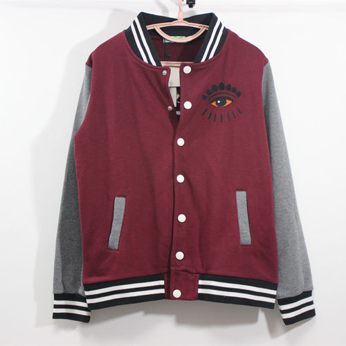 学生rough眼睛薄款卫衣棒球服