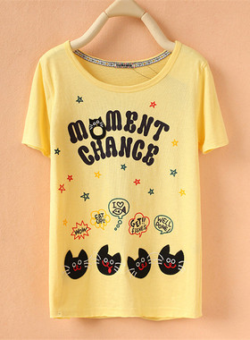 t恤短袖rough女2024新款潮流白色纯色纯棉打底女装上衣女夏ins潮