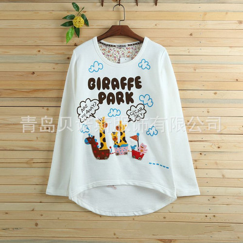 韩国新款rough绣花秋冬ins卫衣