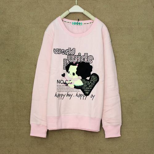 抓绒加厚rough美女卫衣女2021