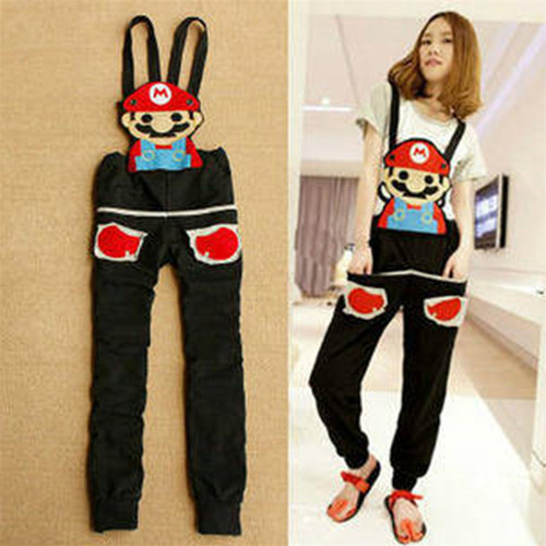 欧洲站rough百搭风玛丽背带裤