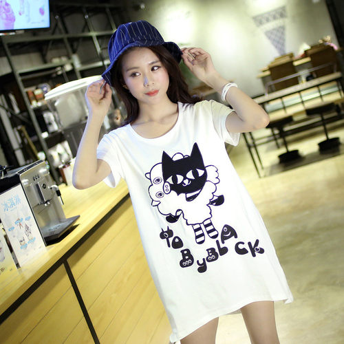 半袖T恤中长款宽松短袖打底衫