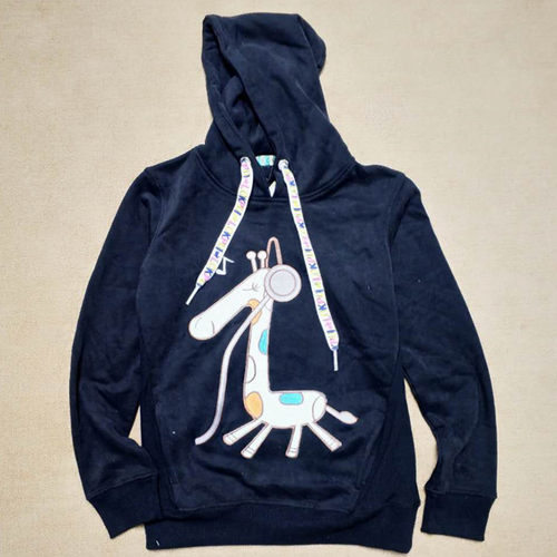 RO女绣花加绒百搭套头长袖卫衣