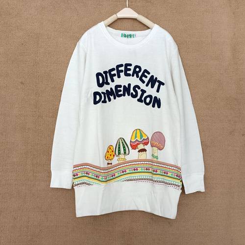 2021秋冬宽松韩版insrough女绣花