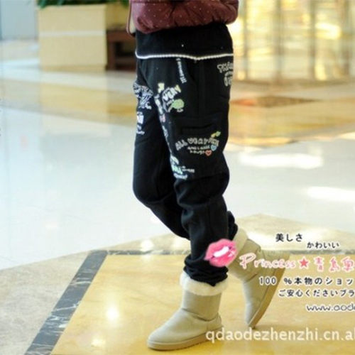 韩版休闲裤刺绣运动裤宽松