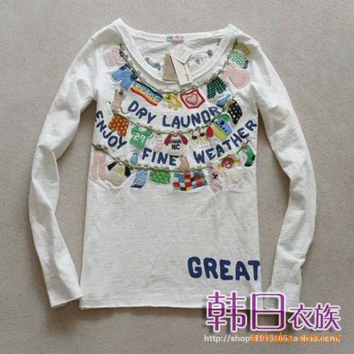2021外贸原单rought恤长袖春秋