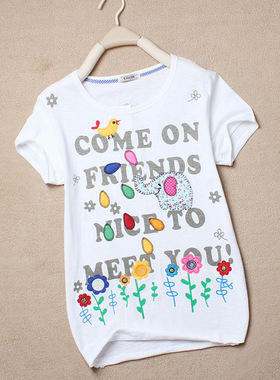 简约学生夏季纯白色短袖T恤女rough宽松纯棉打底衫百搭韩版休闲