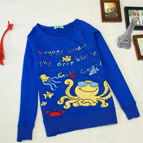 卫衣长袖韩版宽松慵懒rough章鱼