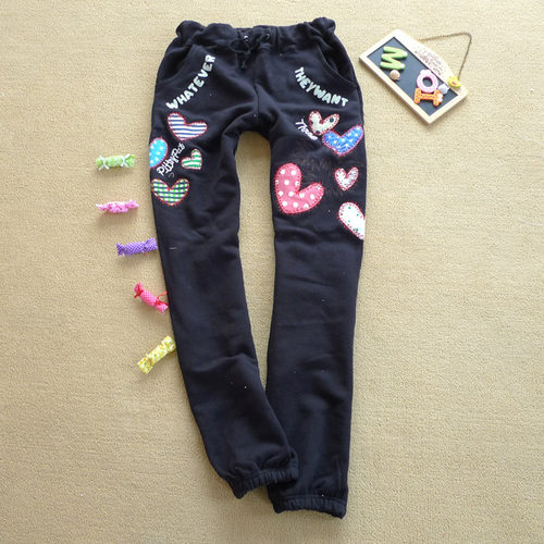 自然腰日系卡通休闲运动长裤