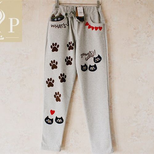 秋冬rough直筒运动裤休闲女裤