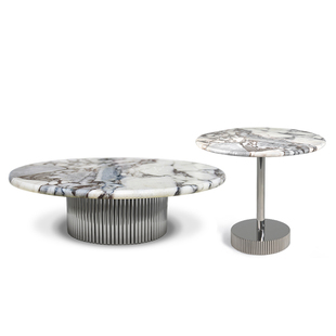 北欧轻奢大理石圆茶几组合极简Cornelio cappellini边几2022新款