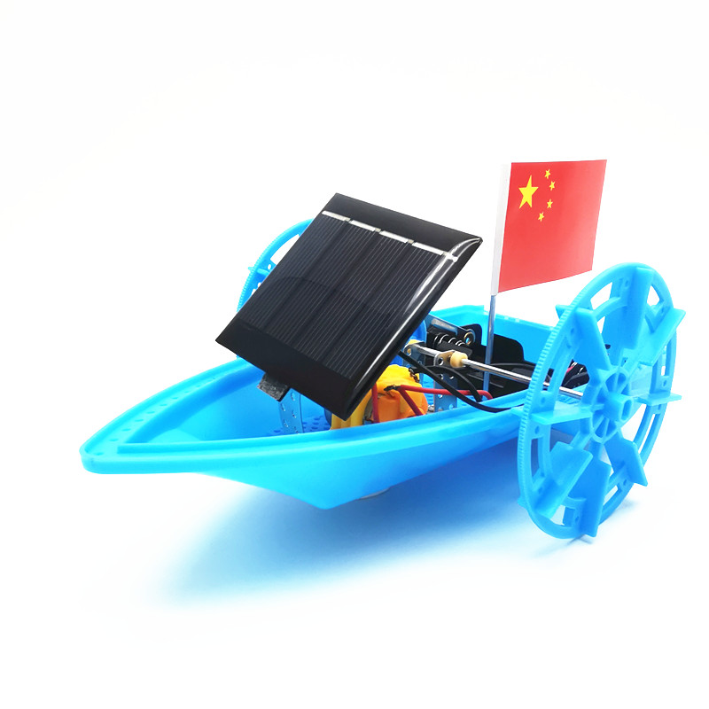 太阳能明轮船发明STEM少年宫夏令营科学实验材料包科技小制作推荐