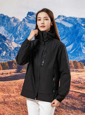 杰恪狼王68062单层冲锋衣宽松连帽防风防水运动长袖户外登山外套