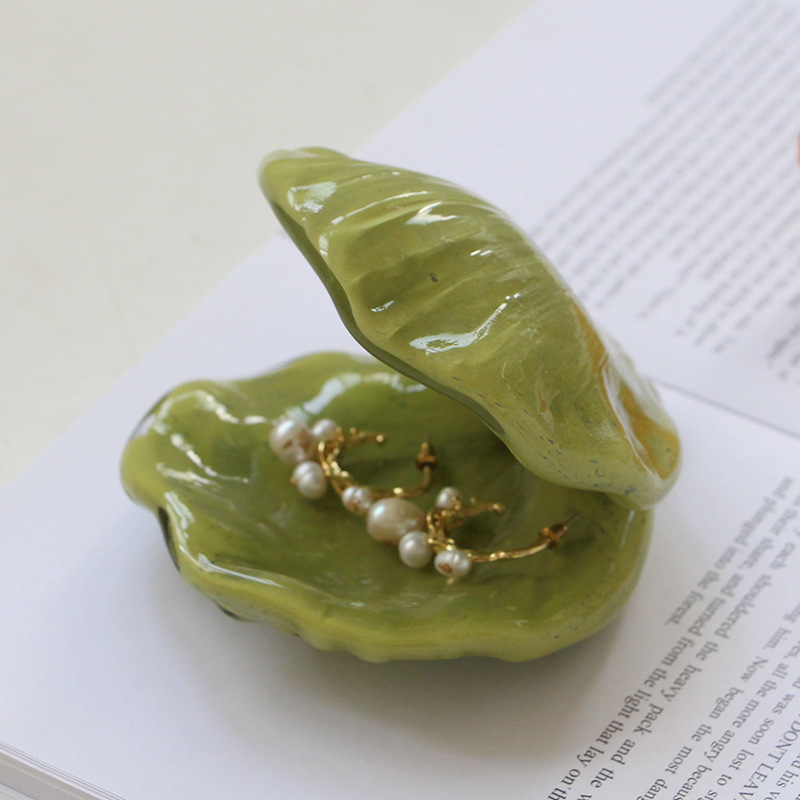 现代简约玻璃贝壳首饰盒展厅饰品
