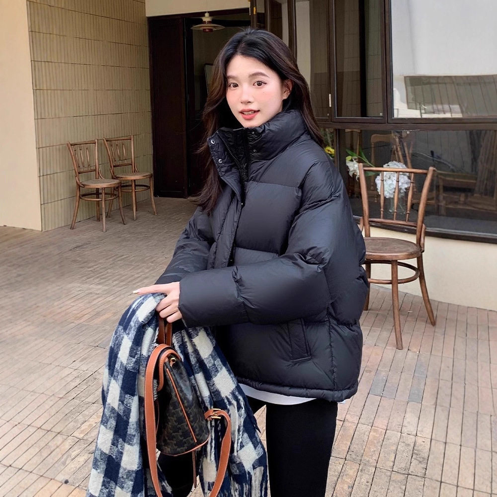 羽绒服女短款面包服学生宽松外套
