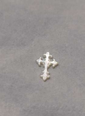 十字架异形尺寸11x15x1.5 mm贝壳加工任何尺寸定制