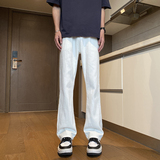 美式复古微喇牛仔裤男夏季潮牌高街vibe水洗直筒宽松裤子7140-P35，商品下架区，电商A318