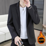 男士西服韩版修身男装单上衣外套冬季休闲加绒小西装K02加绒-P85，男装西服套装，电商A318