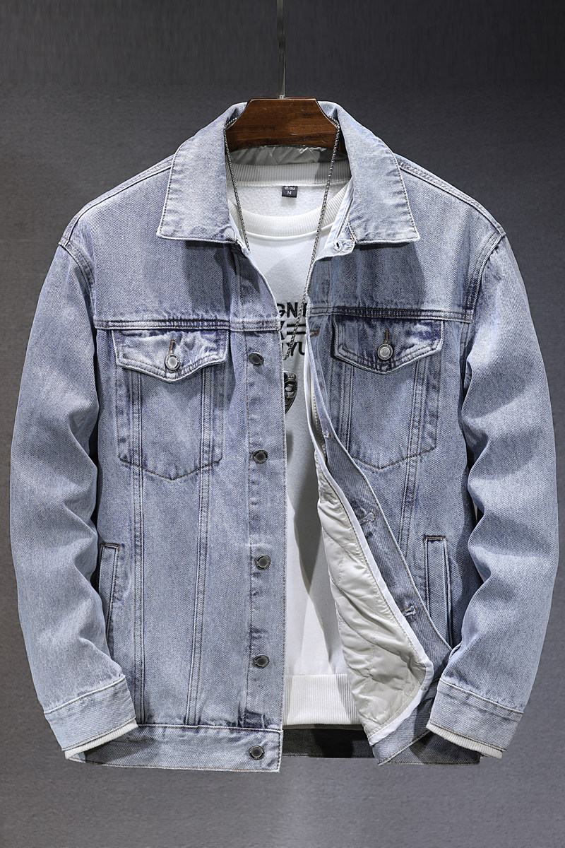 冬季加厚牛仔夹克男加棉可拆卸内胆保暖工装外套306加棉-P110,男装夹克,电商A318