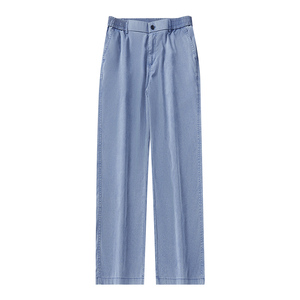 夏季莱赛尔天丝男士休闲裤宽松直筒新款阔腿冰丝薄款长裤1046-P45图片