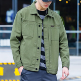 春秋季潮流工装夹克牛仔外套男士潮牌宽松翻领上衣休闲服9002-P85，男装工装外套，电商A318