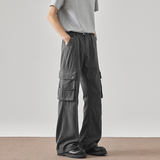 多口袋工装裤美式复古男女水洗痞帅宽松百搭直筒休闲裤子118-P75，商品下架区，电商A318