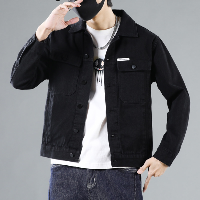 新款日系牛仔外套男秋季大码宽松夹克高街上衣服9001-P85,男装工装外套,电商A318