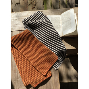 雏菊BellisPerennis2025AW 全羊毛条纹轻便小围巾保暖