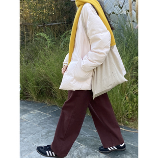 栗棕黑色高腰极简牛仔全棉九分裤 雏菊BellisPerennis2024AW 推荐