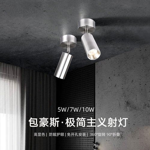 包豪斯镍色明装防眩LED射灯10W