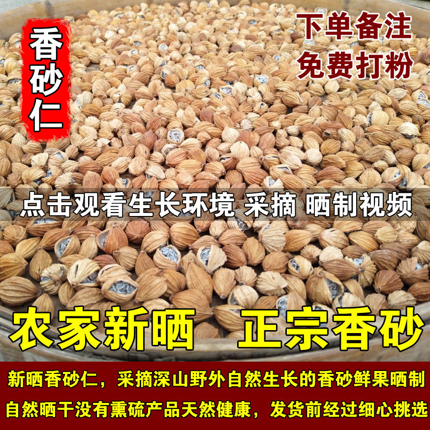 农家新货香砂川砂仁金砂香料调味卤料阳春砂干货中药材500g包邮