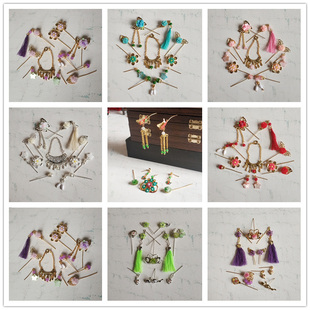 三四六分可儿心怡丽佳小布美泰德必胜秋风阁手工头饰凤冠娃娃配饰