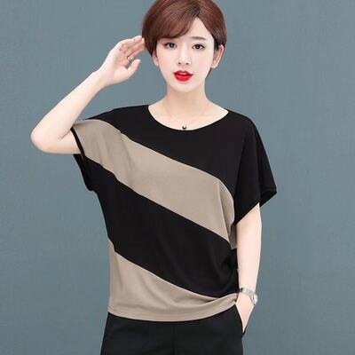 大码短袖女t恤宽松遮肚上衣韩版