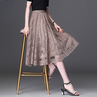 This year, long skirts with lace edges are in vogue for chubby girls. Large-sized ones can make them look slimmer. A-line large swing mesh fairy pleated skirts are popular for girls thumbnail 8