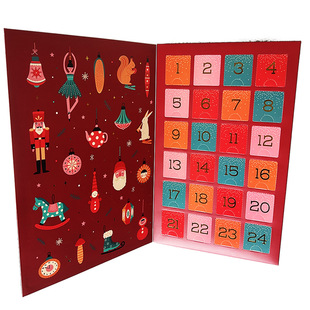 厂定 倒计时盲盒空盒 圣诞洞洞乐盲盒包装 跨境圣诞倒数日历礼盒